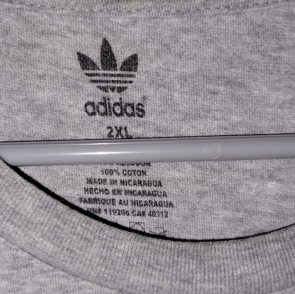 Men's Adidas Gray Graphic Tee Shirt Sz 2XL - Picture 4 of 4